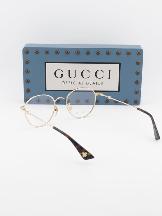 Gucci GG0607OK 001 Round Eyeglasses - Gold 50mm main image 4